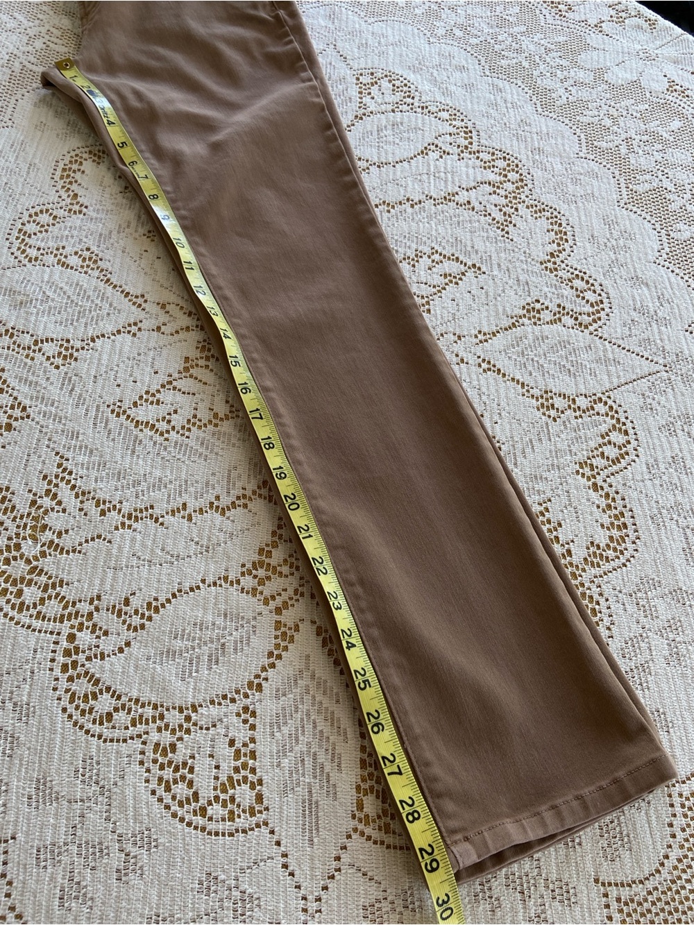 NYDJ Mid Rise LEGGING Stretch Jeans in Camel Brush Demin Size 2 - Picture 8 of 14